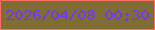 文字の大きさ：1、枠の色：f77065、背景の色：816c34、文字の色：7137f7 無料ブログパーツのブログ時計