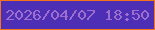 文字の大きさ：5、枠の色：f77318、背景の色：4c2fb4、文字の色：a06ecf 無料ブログパーツのブログ時計