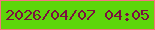 文字の大きさ：3、枠の色：f77380、背景の色：5dd60a、文字の色：7b1040 無料ブログパーツのブログ時計