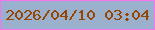 文字の大きさ：3、枠の色：f773ef、背景の色：9bb0cc、文字の色：944501 無料ブログパーツのブログ時計