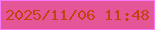 文字の大きさ：3、枠の色：f778fb、背景の色：e55698、文字の色：c64110 無料ブログパーツのブログ時計