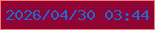 文字の大きさ：2、枠の色：f7796d、背景の色：900335、文字の色：1d6ad3 無料ブログパーツのブログ時計