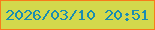 文字の大きさ：3、枠の色：f77c1b、背景の色：d3d94c、文字の色：1a8db1 無料ブログパーツのブログ時計