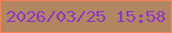 文字の大きさ：3、枠の色：f78359、背景の色：b08761、文字の色：9136c4 無料ブログパーツのブログ時計