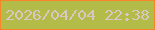 文字の大きさ：3、枠の色：f7852a、背景の色：b3bc49、文字の色：dac7c4 無料ブログパーツのブログ時計