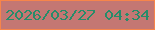 文字の大きさ：5、枠の色：f7854a、背景の色：c47773、文字の色：278c6a 無料ブログパーツのブログ時計