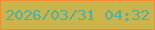 文字の大きさ：3、枠の色：f78930、背景の色：cab44b、文字の色：4bb1a1 無料ブログパーツのブログ時計
