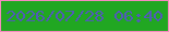 文字の大きさ：2、枠の色：f789c0、背景の色：21a722、文字の色：505ab8 無料ブログパーツのブログ時計