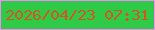 文字の大きさ：1、枠の色：f789f8、背景の色：2fca47、文字の色：d15721 無料ブログパーツのブログ時計