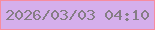 文字の大きさ：2、枠の色：f78c9f、背景の色：d5afec、文字の色：857d85 無料ブログパーツのブログ時計