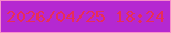 文字の大きさ：5、枠の色：f78dcb、背景の色：b528d1、文字の色：e72e57 無料ブログパーツのブログ時計