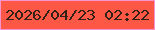 文字の大きさ：4、枠の色：f793ce、背景の色：fc5845、文字の色：332115 無料ブログパーツのブログ時計