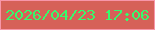 文字の大きさ：1、枠の色：f796a9、背景の色：d66158、文字の色：36fa6c 無料ブログパーツのブログ時計