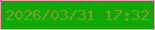 文字の大きさ：3、枠の色：f796ba、背景の色：10a901、文字の色：7e9c30 無料ブログパーツのブログ時計
