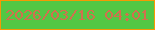 文字の大きさ：1、枠の色：f79903、背景の色：54c744、文字の色：d2704e 無料ブログパーツのブログ時計