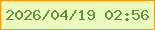 文字の大きさ：4、枠の色：f79911、背景の色：eaf9bd、文字の色：668f39 無料ブログパーツのブログ時計