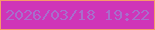 文字の大きさ：1、枠の色：f79a6a、背景の色：cf35b8、文字の色：a86ecc 無料ブログパーツのブログ時計