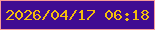 文字の大きさ：5、枠の色：f79a99、背景の色：410b92、文字の色：f3bd0d 無料ブログパーツのブログ時計