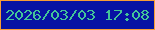 文字の大きさ：4、枠の色：f79d35、背景の色：0712a3、文字の色：43c498 無料ブログパーツのブログ時計