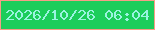 文字の大きさ：5、枠の色：f79d87、背景の色：1ccd5b、文字の色：9af4e0 無料ブログパーツのブログ時計