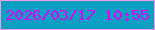 文字の大きさ：2、枠の色：f79de2、背景の色：0ba0c3、文字の色：da00f9 無料ブログパーツのブログ時計