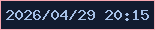 文字の大きさ：2、枠の色：f7a6b0、背景の色：121b2f、文字の色：a5c0e7 無料ブログパーツのブログ時計