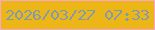 文字の大きさ：5、枠の色：f7a6ce、背景の色：ecb616、文字の色：7e9bb3 無料ブログパーツのブログ時計