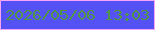 文字の大きさ：4、枠の色：f7a6f7、背景の色：5451f5、文字の色：4f9649 無料ブログパーツのブログ時計
