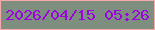 文字の大きさ：1、枠の色：f7aaac、背景の色：7e8e7f、文字の色：9b04dc 無料ブログパーツのブログ時計