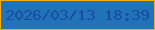 文字の大きさ：2、枠の色：f7ab0c、背景の色：2173b7、文字の色：194ca3 無料ブログパーツのブログ時計