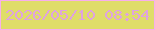 文字の大きさ：1、枠の色：f7afec、背景の色：dfdd69、文字の色：dfa3e0 無料ブログパーツのブログ時計