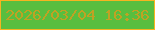 文字の大きさ：2、枠の色：f7b420、背景の色：59be3f、文字の色：bfa223 無料ブログパーツのブログ時計