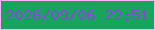 文字の大きさ：2、枠の色：f7b4f9、背景の色：17a55e、文字の色：8b44dc 無料ブログパーツのブログ時計