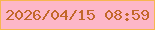 文字の大きさ：3、枠の色：f7b64f、背景の色：fdb7c7、文字の色：c2672a 無料ブログパーツのブログ時計