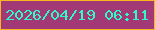 文字の大きさ：4、枠の色：f7b71d、背景の色：a23976、文字の色：2efbc5 無料ブログパーツのブログ時計