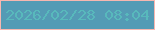 文字の大きさ：3、枠の色：f7b7b0、背景の色：549bb5、文字の色：58b9bc 無料ブログパーツのブログ時計