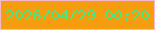 文字の大きさ：2、枠の色：f7b8cc、背景の色：f59c0f、文字の色：47e883 無料ブログパーツのブログ時計