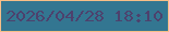 文字の大きさ：2、枠の色：f7be87、背景の色：337691、文字の色：4d416d 無料ブログパーツのブログ時計