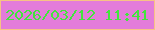 文字の大きさ：1、枠の色：f7c285、背景の色：e37cda、文字の色：42e53d 無料ブログパーツのブログ時計