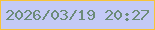 文字の大きさ：5、枠の色：f7c33a、背景の色：c4caf6、文字の色：6b8b78 無料ブログパーツのブログ時計