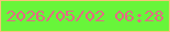 文字の大きさ：3、枠の色：f7c379、背景の色：68f53a、文字の色：e36a85 無料ブログパーツのブログ時計