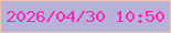 文字の大きさ：2、枠の色：f7c3b0、背景の色：b7b3d8、文字の色：fb26b5 無料ブログパーツのブログ時計