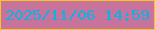 文字の大きさ：4、枠の色：f7c521、背景の色：c8739c、文字の色：0ab3e6 無料ブログパーツのブログ時計