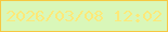 文字の大きさ：1、枠の色：f7c841、背景の色：d9f7b9、文字の色：fde978 無料ブログパーツのブログ時計