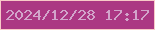 文字の大きさ：2、枠の色：f7c9c8、背景の色：ab3783、文字の色：d2a5cb 無料ブログパーツのブログ時計