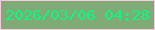 文字の大きさ：2、枠の色：f7cae2、背景の色：81ab76、文字の色：01fe83 無料ブログパーツのブログ時計
