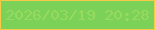 文字の大きさ：2、枠の色：f7cb47、背景の色：7cd159、文字の色：97da5e 無料ブログパーツのブログ時計