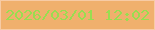 文字の大きさ：3、枠の色：f7cba5、背景の色：f0b06d、文字の色：99dd50 無料ブログパーツのブログ時計