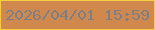 文字の大きさ：3、枠の色：f7cd41、背景の色：d0884c、文字の色：7a808a 無料ブログパーツのブログ時計