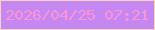 文字の大きさ：2、枠の色：f7d3bf、背景の色：c588f1、文字の色：fc94dc 無料ブログパーツのブログ時計